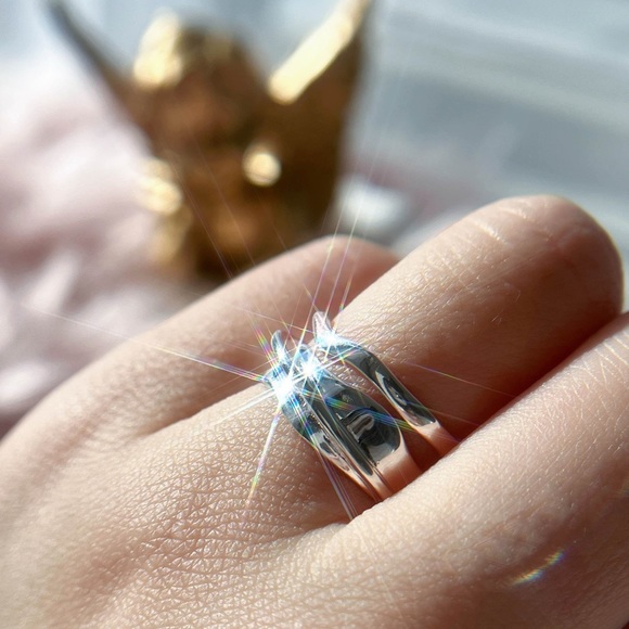 925 open back ring . Statement ring . Brand new - Picture 3 of 4